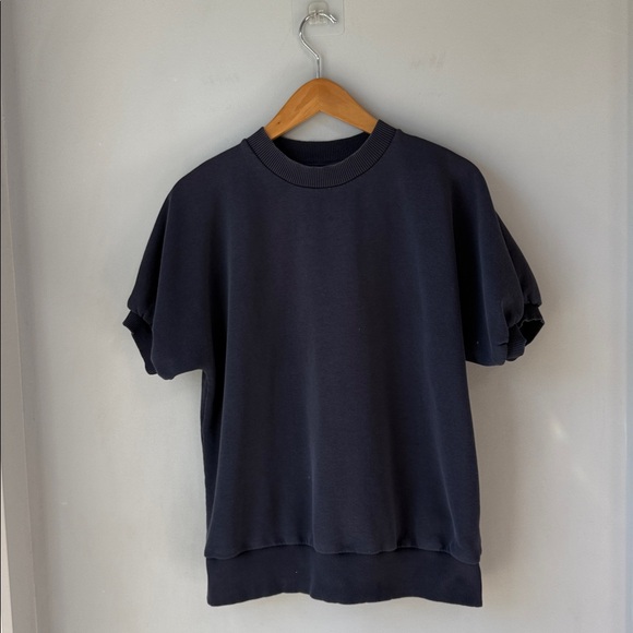 COS Short Sleeve Sweatshirt Blue - Picture 3 of 9